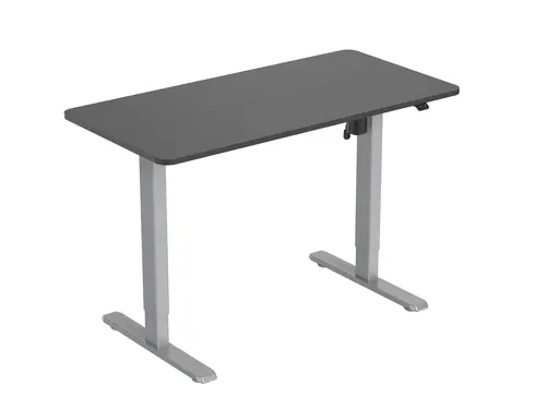 Mesa Electrica Ergonomica Altura Regulable Tablero Negro 120X60 Color Estructura Gris Control Tactil Altura Desde 68Cm-118Cm