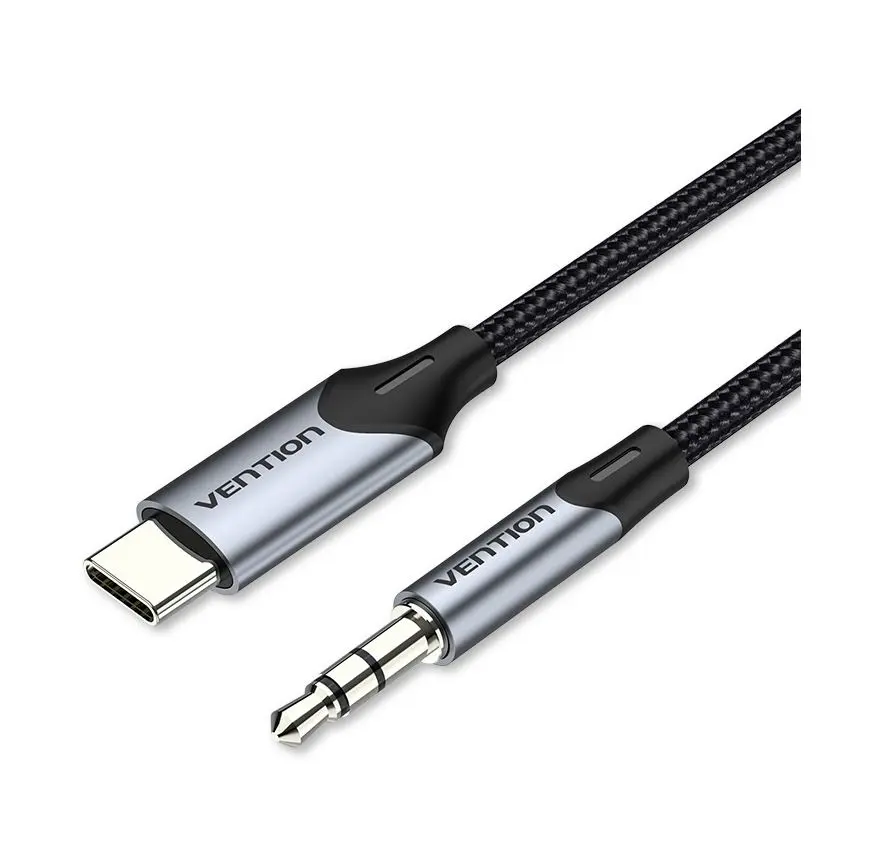 Vention Cable Conversor Audio USB-C a Jack 3.5 Macho - 1m - Color Gris