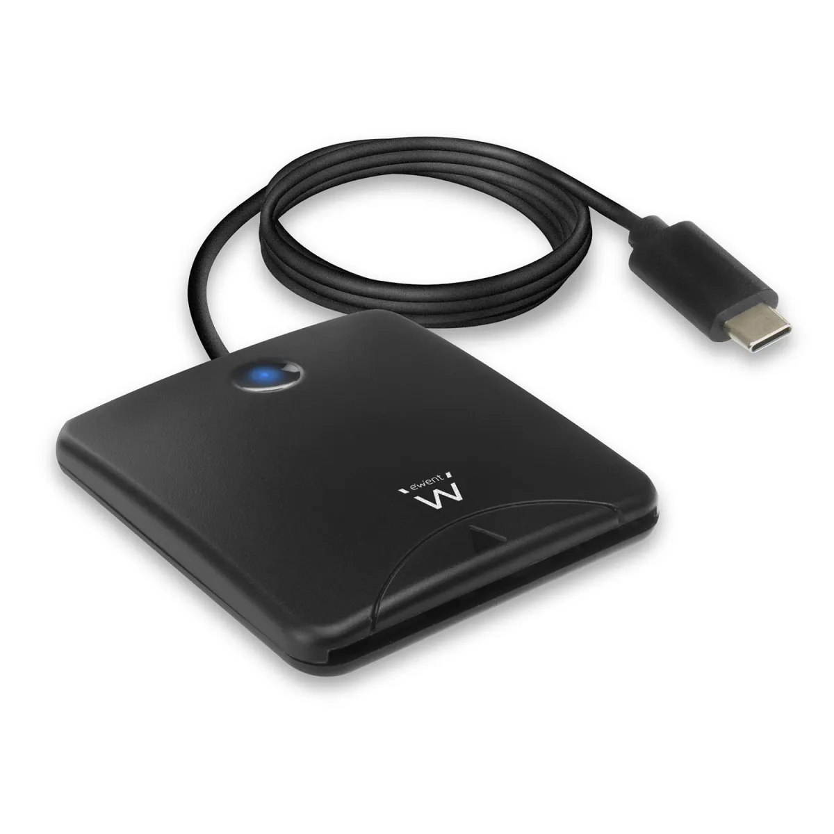 Ewent Lector de Tarjeta Inteligente DNI USB-C Negro