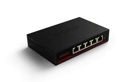 Switch No Gestionable Asustor Asw205T 5 Puertos 2.5Gbe Bajo Consumo 10W No Rack
