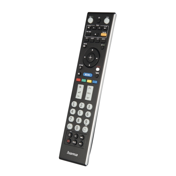 Hama Mando A Distancia Para Tv Sony - Alcance 10M - 52 Botones - Acceso Directo A Plataformas De Streaming - 21.2X4.8X2.5Cm - Color Negro
