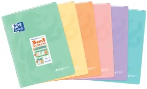Oxford Easybook A4 Libreta Grapada 48 Hojas con Margen Tapa Plástica Colores Pastel