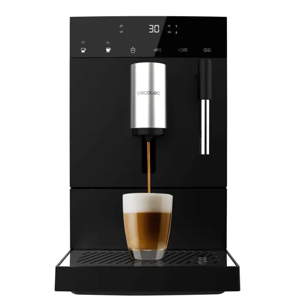 Cecotec Cremmaet Compact Steam Cafetera Superautomática 19bar 1.1L Pantalla Táctil Negro
