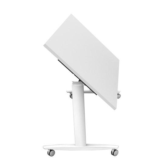 Artexport Mesa Multifuncional Taxi 160 Patas De Metal Con Ruedas Y Tapa Abatible De 25Mm Blanco