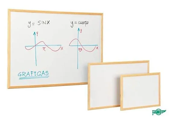Faibo Pizarra Blanca Económica 40X60Cm Marco De Madera