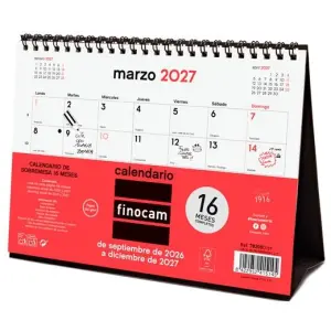 Finocam Calendario De Sobremesa 16 Meses 210x150mm Neutro 2026-2027