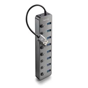 NGS Hub USB 3.0 de 8 Puertos con Interruptores - Velocidad de Hasta 5Gbps