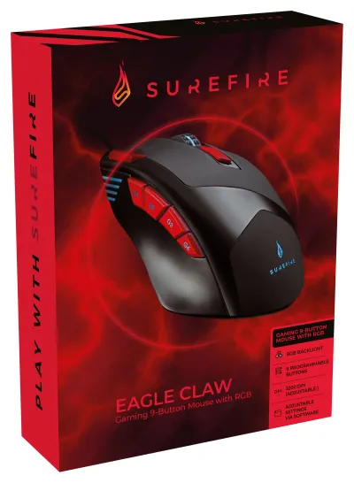 Verbatim Ratón Gaming Surefire Eagle Claw Usb 3200Dpi Rgb