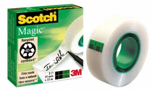 Scotch Cinta Adhesiva Invisible 19mm x 33mm - Caja Individual