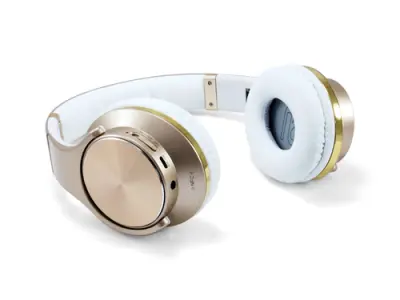 Conceptronic Eligio Auriculares Bluetooth con Altavoz Manos Libres y MicroSD Color Oro