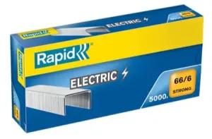 Rapid Grapas Strong 66/6 Galvanizadas Eléctricas - Caja de 5000 Unidades