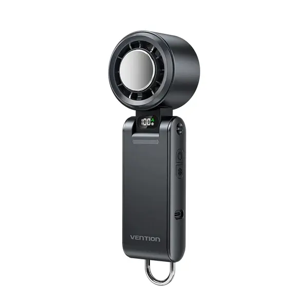 Vention Ventilador de Mano 13000RPM - Batería 3000mAh - USB-C - Pantalla LED - Negro