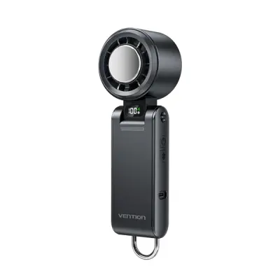 Vention Ventilador de Mano 13000RPM - Batería 3000mAh - USB-C - Pantalla LED - Negro