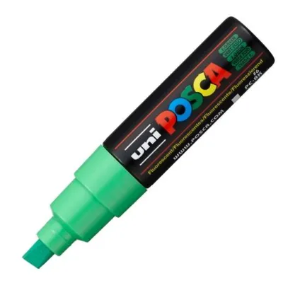 Posca Marcador  Pc-8K No Permanente Punta Biselada 8.0Mm Verde Fluor
