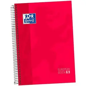 Oxford Cuaderno Classic Europeanbook A4+ 5X5 Microperforado 120H Tapa Extradura Rojo