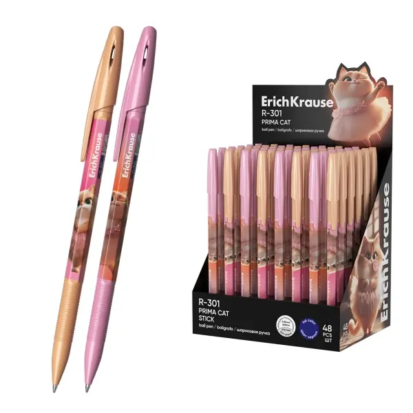 ErichKrause R-301 Stick Prima Cat Expositor 48 Bolígrafos Tinta Secado Rápido 0.35mm