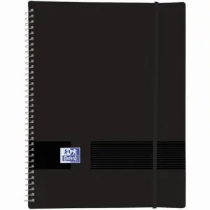 Oxford Carpeta A4 Espiral Con 30 Fundas Cristal 50 Micras Cierre Goma Negro