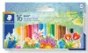 Staedtler Noris 241 Pack de 16 Ceras Blandas 8mm Colores Surtidos Resistencia a la Rotura