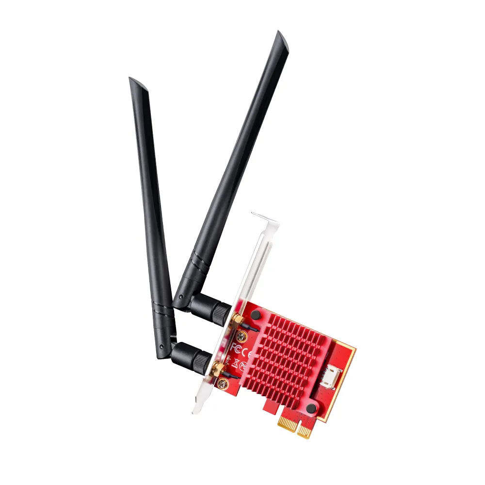 Cudy WE3000S Adaptador de Red PCI-e AX5400 WiFi 6E Tri-Banda - Bluetooth 5.2 - 2 Antenas Externas