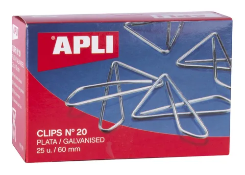 Apli Clips Mariposa Nº 20 - 60Mm Caja 25 Ud Plateados