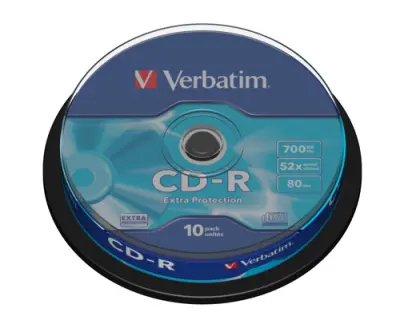 Verbatim CD-R 700MB 52X 10 Pack Spindle con Superficie Extra Protection