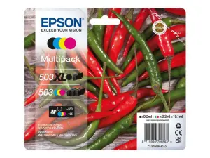 Epson 503XL Pack de 4 Cartuchos de Tinta Originales