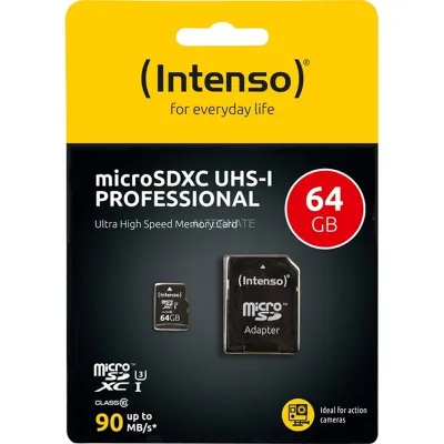 Intenso Micro SD UHS-I 64GB Profesional