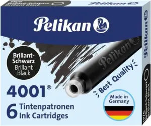 Pelikan 4001 TP/6 Pack de 6 Cartuchos de Tinta Negra para Plumas Estilográficas