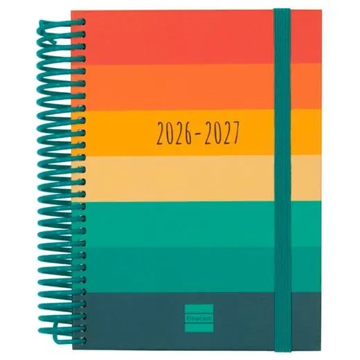 Finocam Agenda Diva Para Estudiantes Espiral 8º-120X164Mm 1Dp Colors Curso 2026-2027