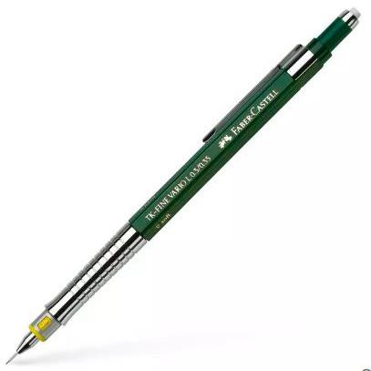 Faber Castell Portaminas Tk-Fine Vario L 0,35Mm Verde/Plata