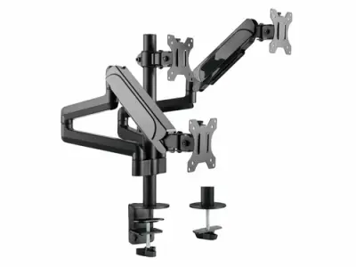 Equip Soporte De Mesa Para 3 Pantallas 17" - 27" Aluminio Muelle De Gas VESA 100x100