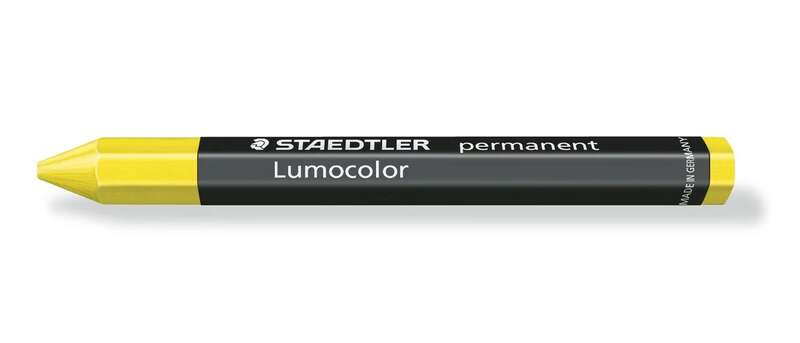 Staedtler Lumocolor Permanent Omnigraph 236 Cera Permanente Hexagonal - Resistente Al Agua - Diametro 12Mm Aprox - Color Amarillo