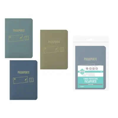 Lagart Funda Protectora para Pasaporte con Bolsillo Lateral - Colores Surtidos