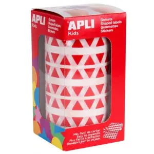 Apli Gomets Triangulares 10,5mm Rollo Rojo - 6136 Unidades