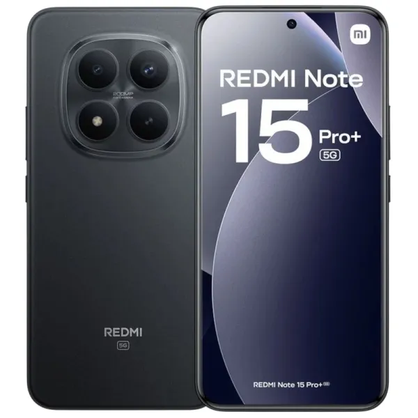 Xiaomi Redmi Note 15 Pro+ 5G Smartphone Pantalla Amoled 6.83" 1.5K 120Hz - 12Gb - 512Gb - Snapdragon 7S Gen 4 - Camara 200 Mp Ois + 8 Mp - Bateria 6500 Mah Con Carga 100W Hypercharge - Ip68 - Color Negro