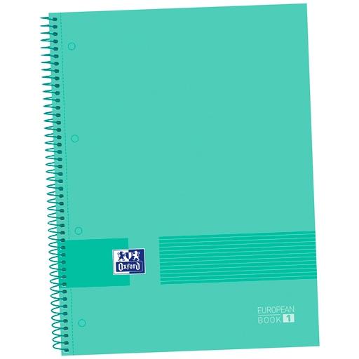 Oxford Cuaderno &You Europeanbook 1 Write&Erase 80H A4+ 5X5Mm Microperforado T/Extradura Pack 5 Ud Soft Mint Green