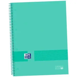 Oxford Cuaderno &You European Book 1 Write & Erase 80H A4+ 5x5mm Microperforado Pack 5 Ud Soft Mint Green