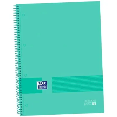 Oxford Cuaderno &You European Book 1 Write & Erase 80H A4+ 5x5mm Microperforado Pack 5 Ud Soft Mint Green