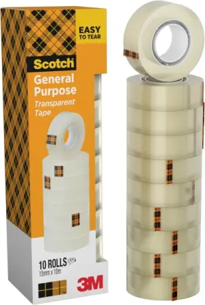 Scotch Pack de 10 Cintas Adhesivas 15mm x 10m