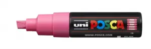 Posca PC-8K Marcador de Pintura Rosa - Punta Biselada Acrílica 8mm, Tinta Base Agua