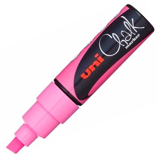 Uniball Marcador De Tiza Líquida Chalk Pwe-8K Rosa Flúor