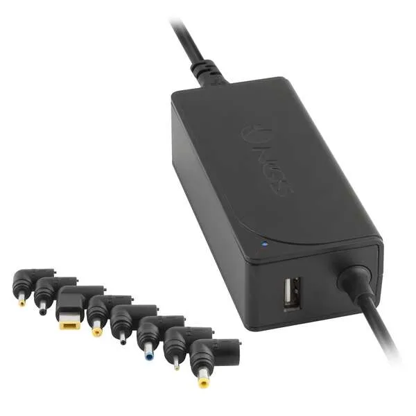 Ngs Cargador Universal Automatico Para Portatil 45W - 8 Adaptadores - 1X Usb - Indicadores Led