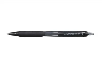Uni-ball JetStream 101 Bolígrafo Tinta 0.7mm Secado Instantáneo Grip Goma Negro