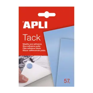 Apli Tack Masilla Azul 57g - Reutilizable, Sin Residuos, Fácil de Moldear