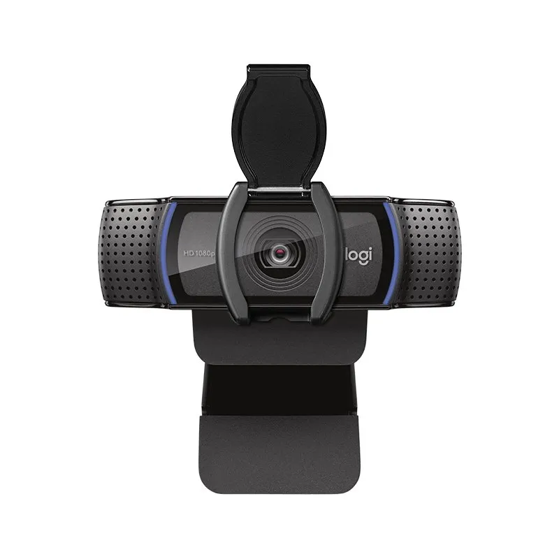 Logitech C920s Webcam HD Pro 1080p - USB 2.0 - Enfoque Automático - Micrófonos Integrados - Tapa de Obturador - 78º Campo Visual - 1.50m Cable - Negro