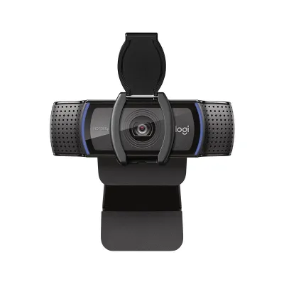 Logitech C920s Webcam HD Pro 1080p - USB 2.0 - Enfoque Automático - Micrófonos Integrados - Tapa de Obturador - 78º Campo Visual - 1.50m Cable - Negro