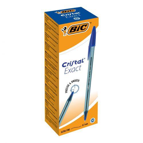Bic Bolígrafo Cristal Exact Ultra Fine Azul Caja 20 Ud