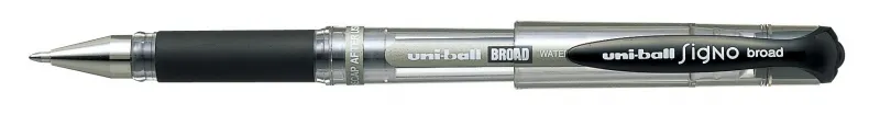 Uni-ball Signo Broad UM-153 Roller Tinta Gel 1mm Color Negro con Sujeción de Caucho