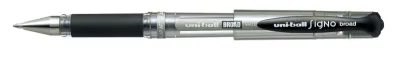 Uni-ball Signo Broad UM-153 Roller Tinta Gel 1mm Color Negro con Sujeción de Caucho
