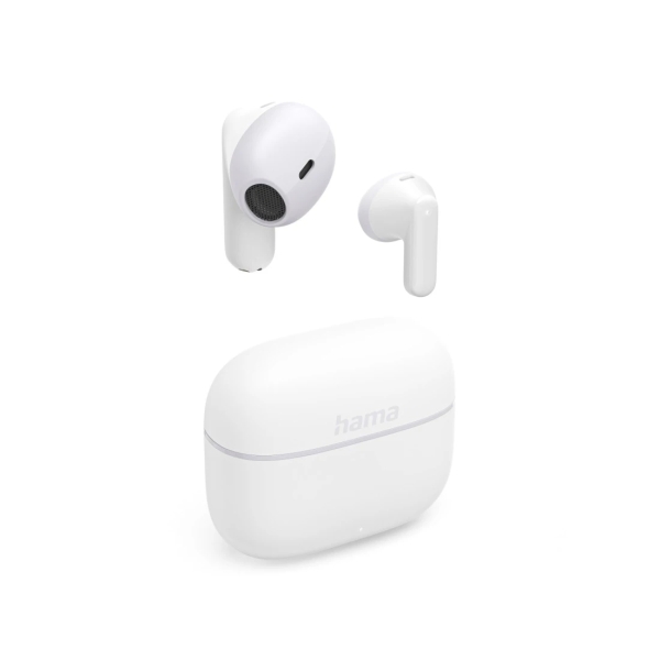 Hama Freedom Light Ii Auriculares Con Microfono Omnidireccional - Bluetooth - Autonomia Hasta 20H - Rango 10M - Asistente De Voz - Carga Por Usb-C - Color Blanco